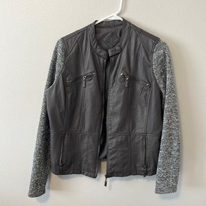 Semi Leather Jou Jou Jacket. Size: XL. Color: Dark Brown/Grey